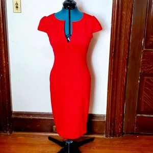 Red pencil dress
